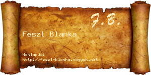 Feszl Blanka névjegykártya