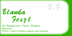 blanka feszl business card